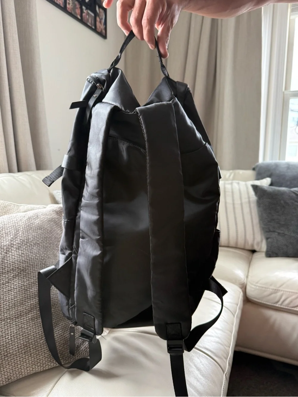 Black Men’s Travel Duffel Backpack